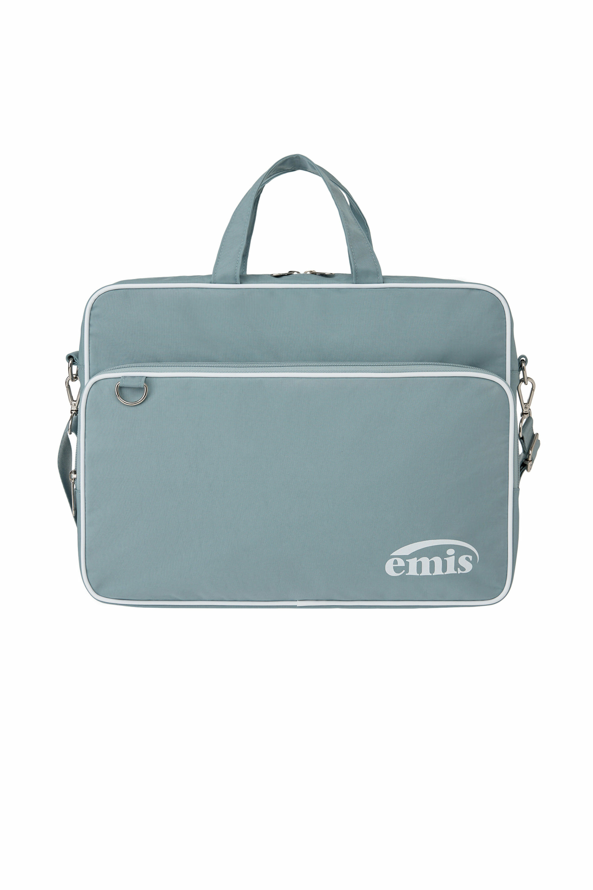 emis NYLON ZIP-POCKET MESSENGER BAG - SKY BLUE