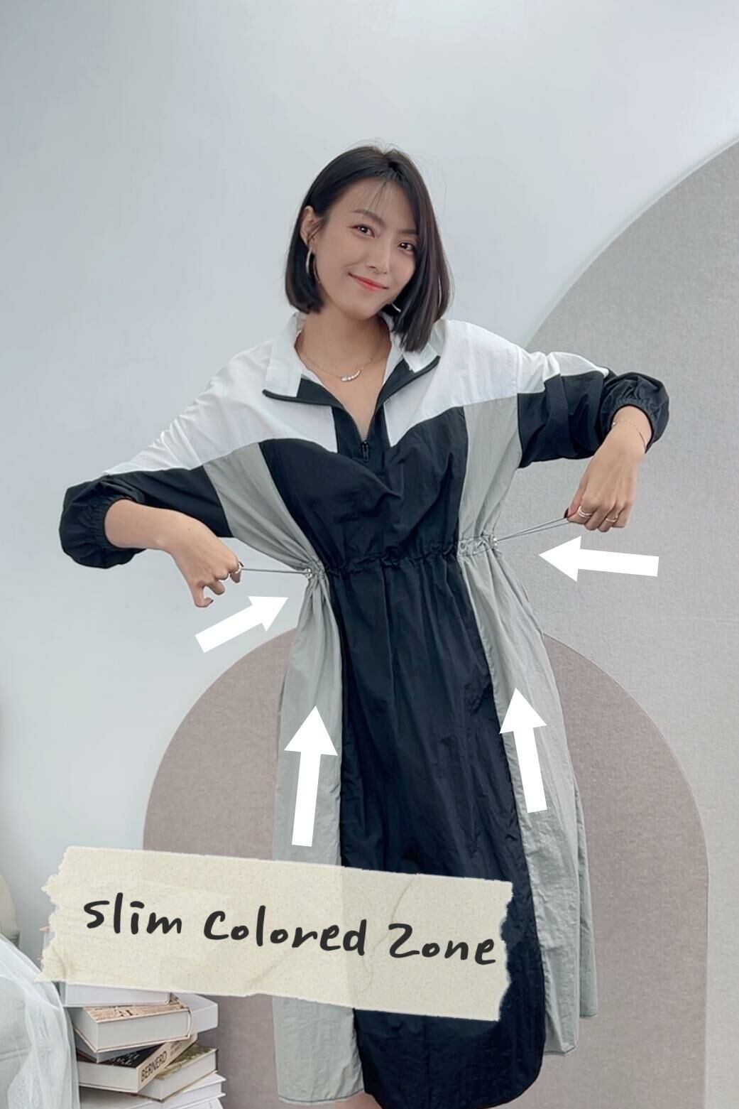 OP#5895 🤍顏色區域顯瘦裙