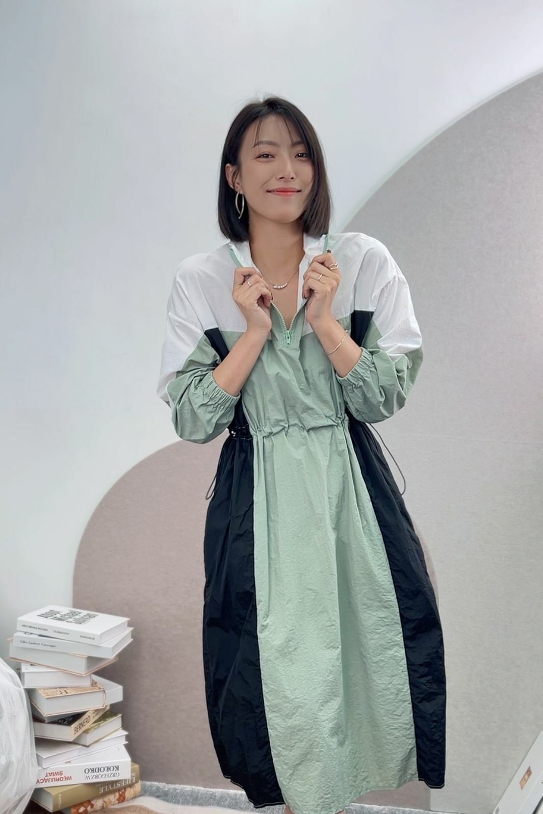 OP#5895 🤍顏色區域顯瘦裙