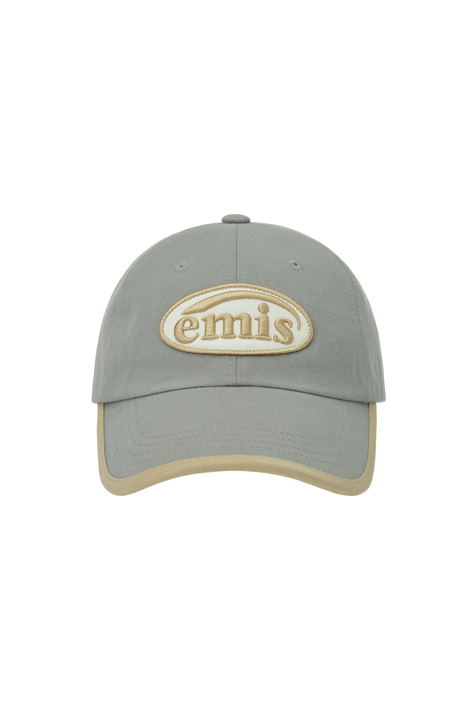 emis BEIGE TRIMMING BALL CAP - GRAY