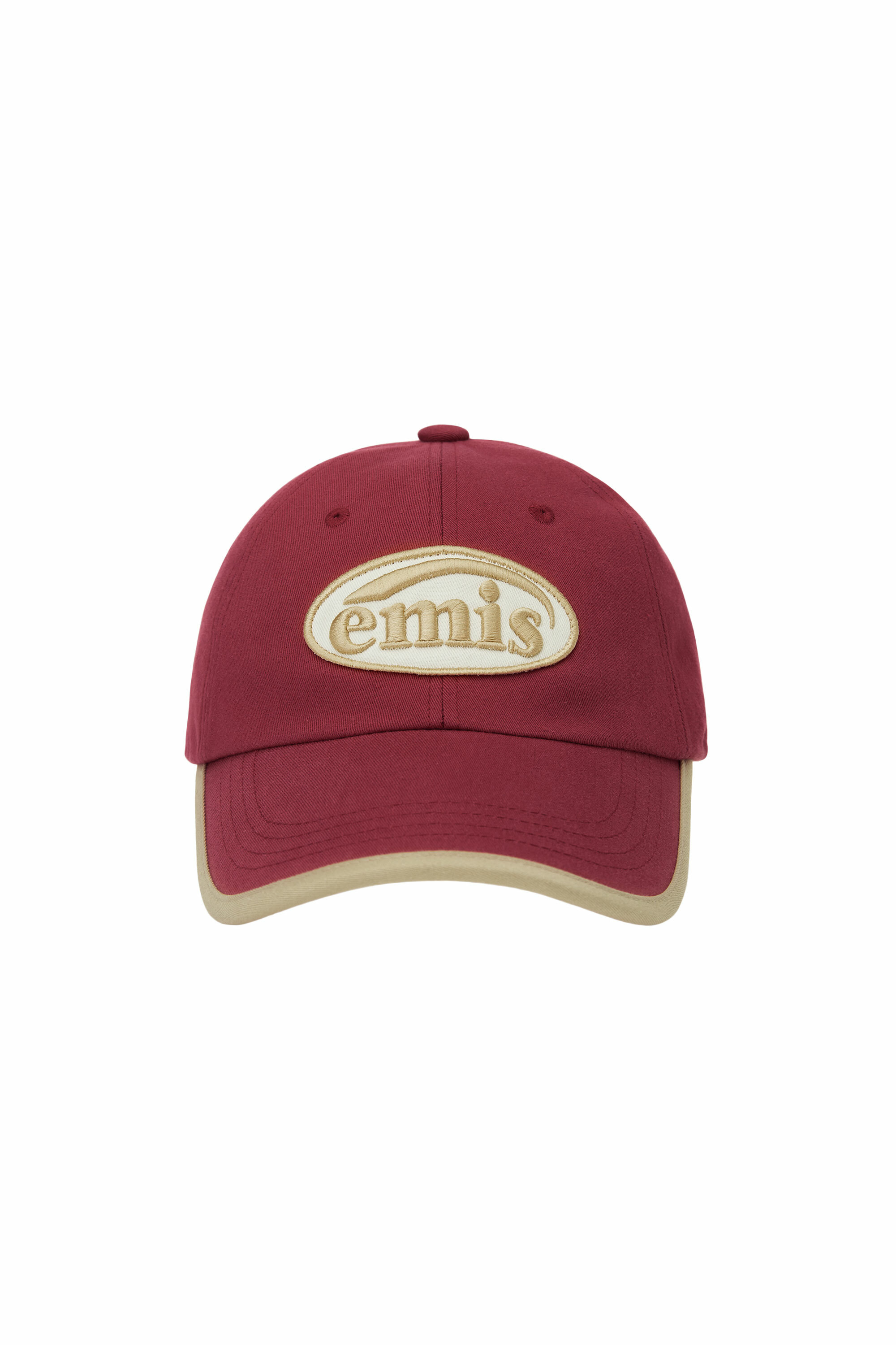 emis BEIGE TRIMMING BALL CAP - RED