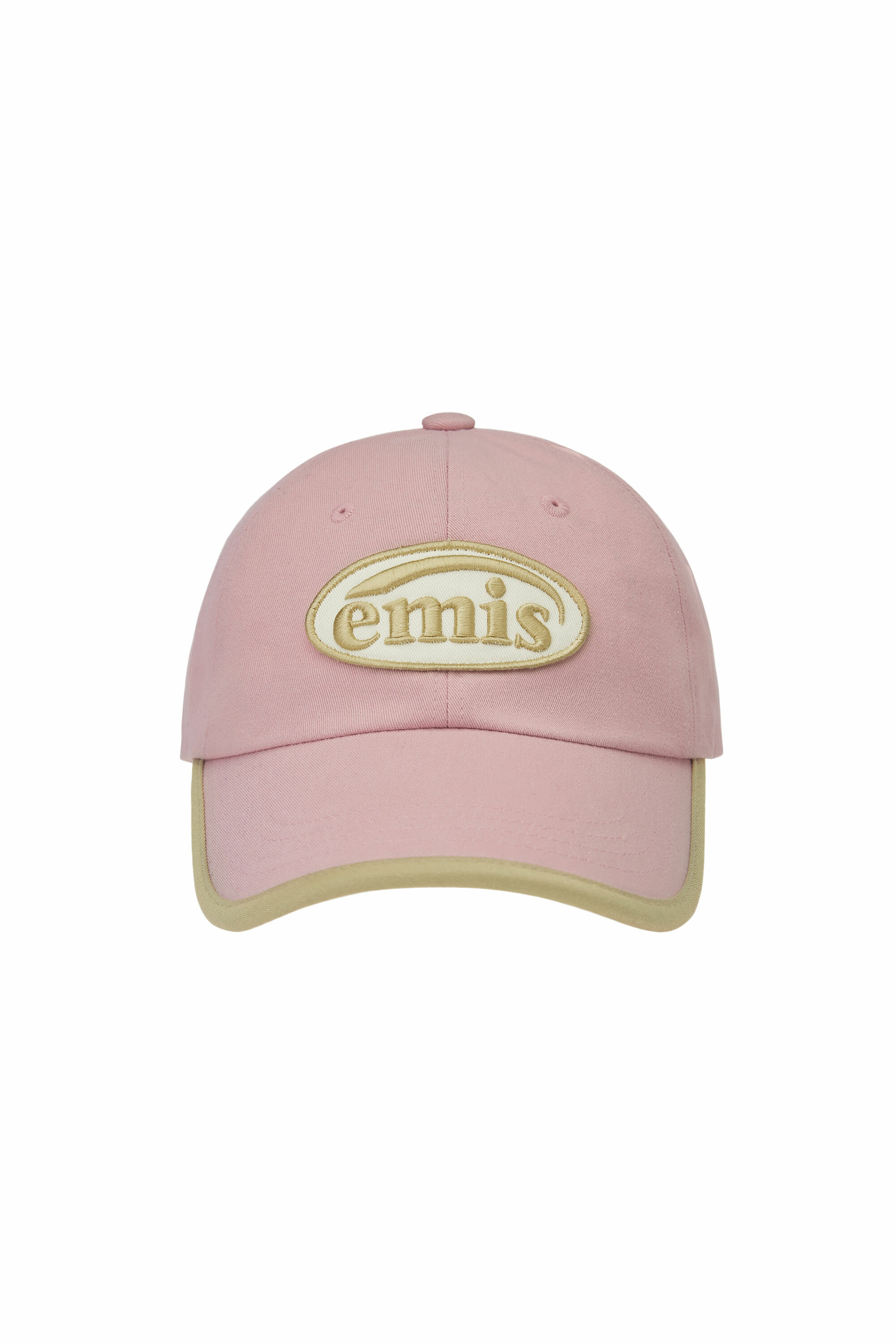emis BEIGE TRIMMING BALL CAP - PINK