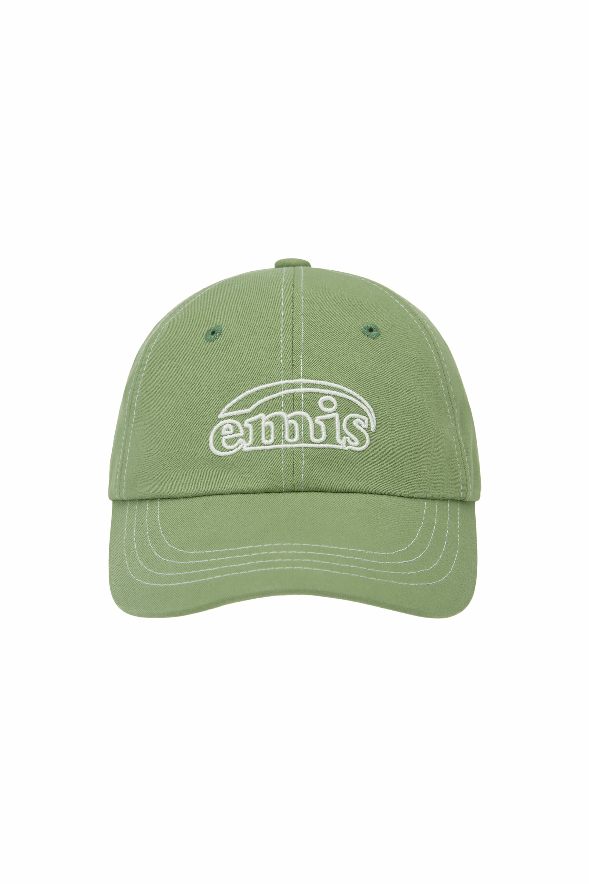 emis WHITE STITCH BALL CAP - OLIVE