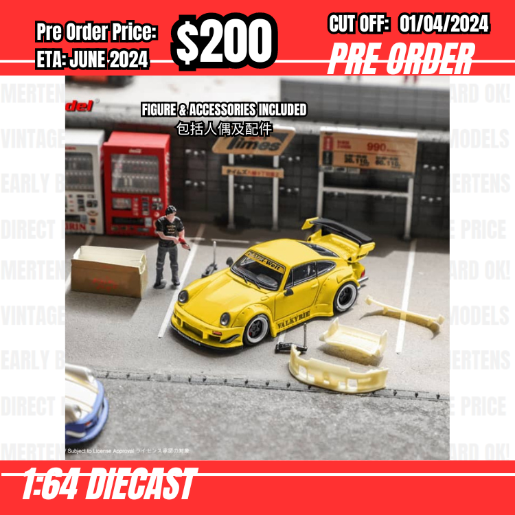 RS-$200  * Star Model * 1:64 RWB930 GT Wing Valkyrie Yellow w/figure & accessories [OD30/03]