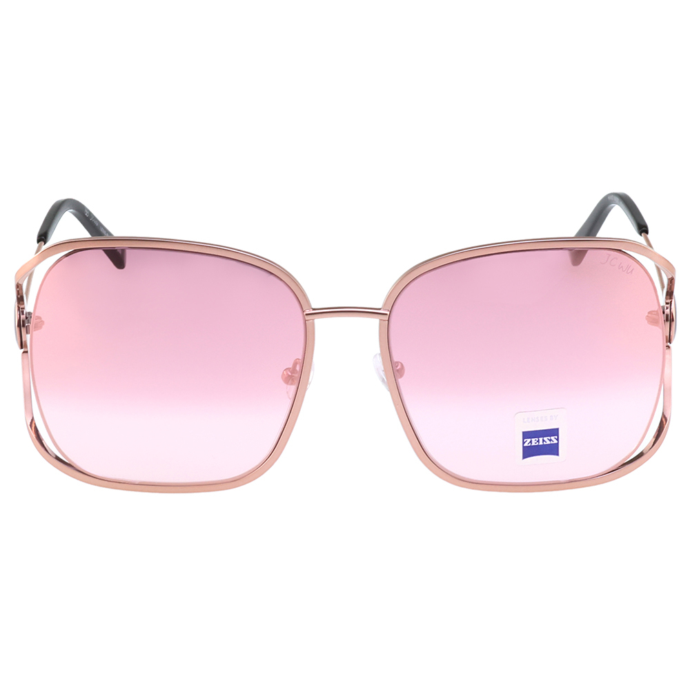 JC WU 純鈦 水銀面 墨鏡 太陽眼鏡(玫瑰金)JC6001-2