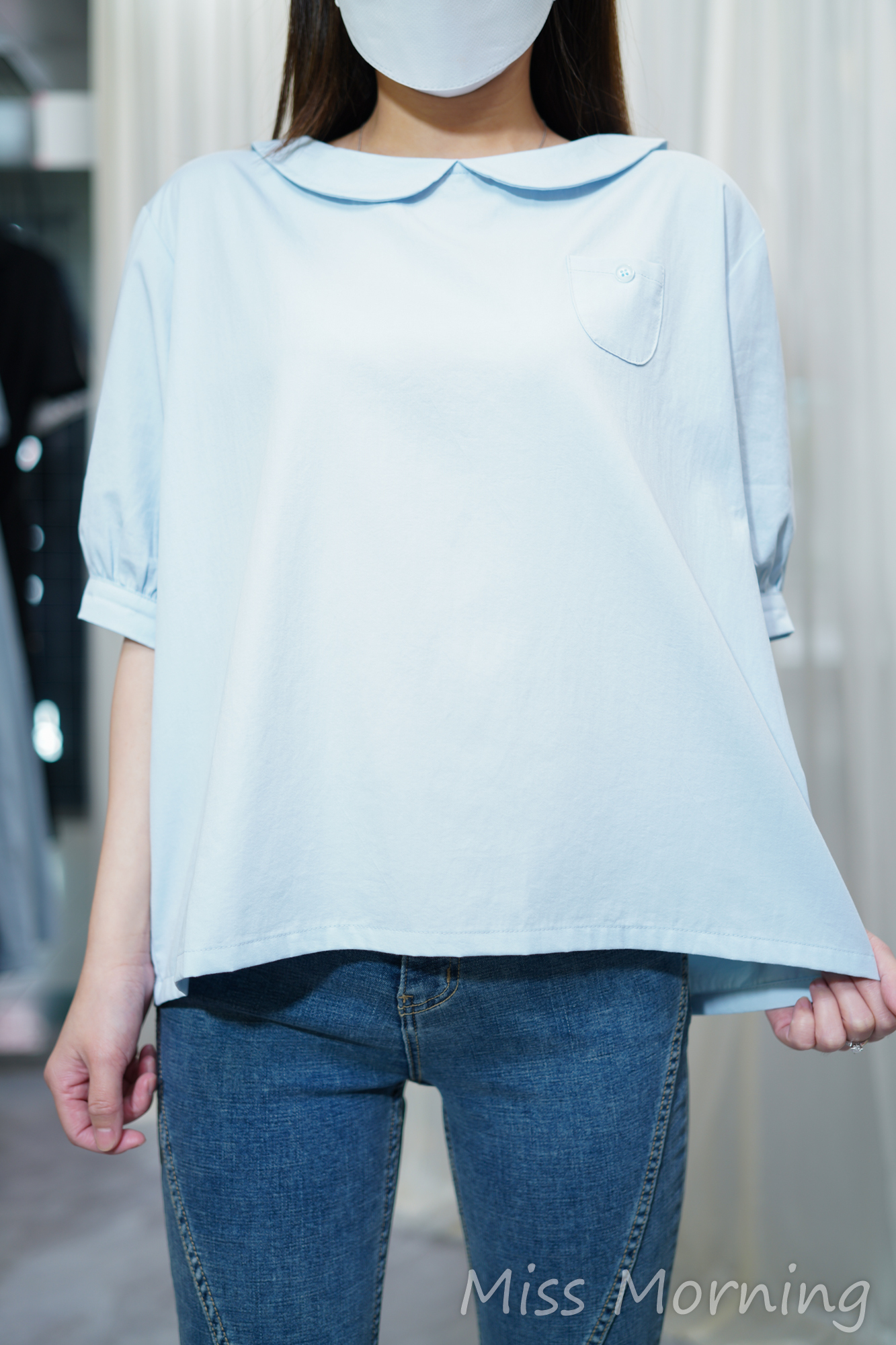 圓反領款上衣(13809)