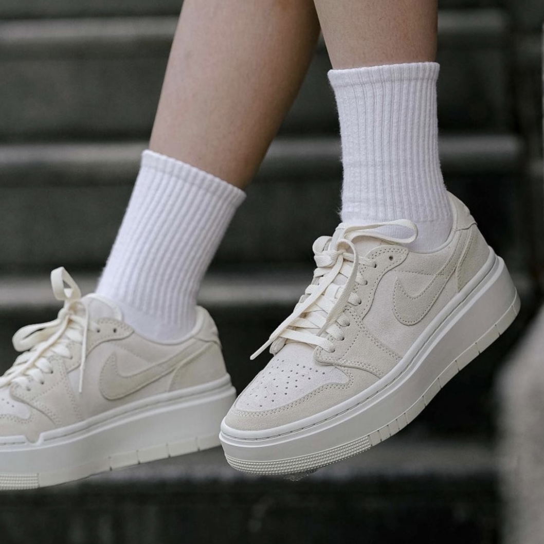 Nike Air Jordan 1 Elevate Low 燕麥奶茶 厚底增高 麂皮 AJ1 經典復刻