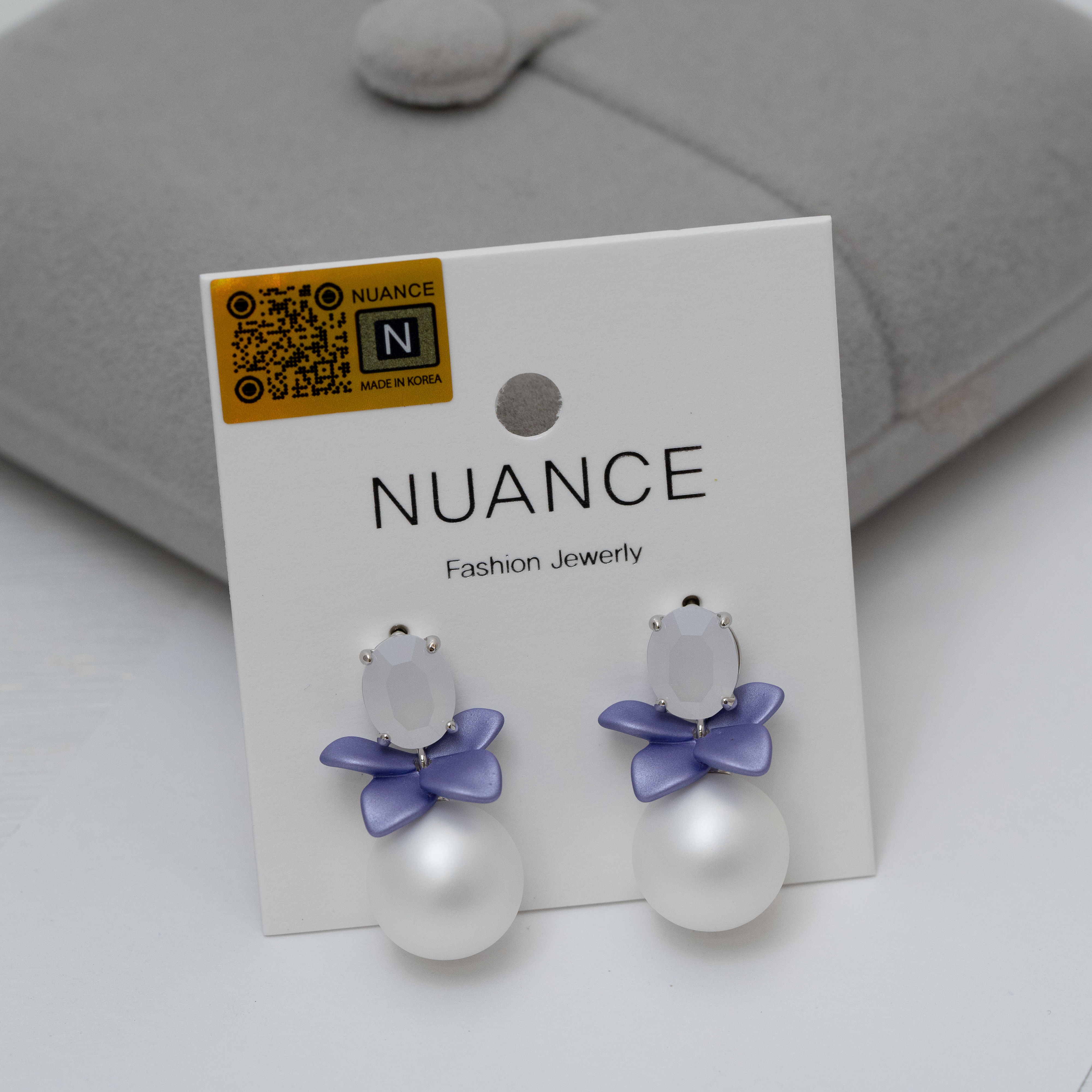 Nuance花瓣珍珠耳環