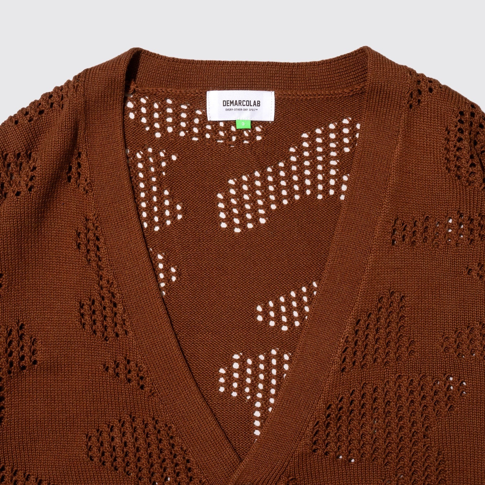 Demarcolab｜CAMO VENT KNIT CARDIGAN "BRONZE"