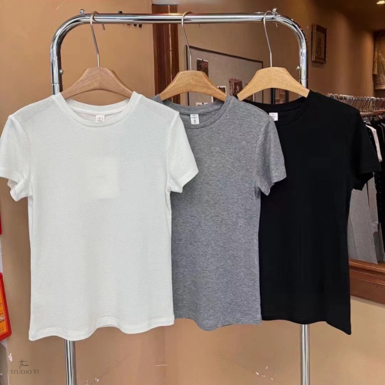 圓領修身短袖T恤(特價款不折扣)