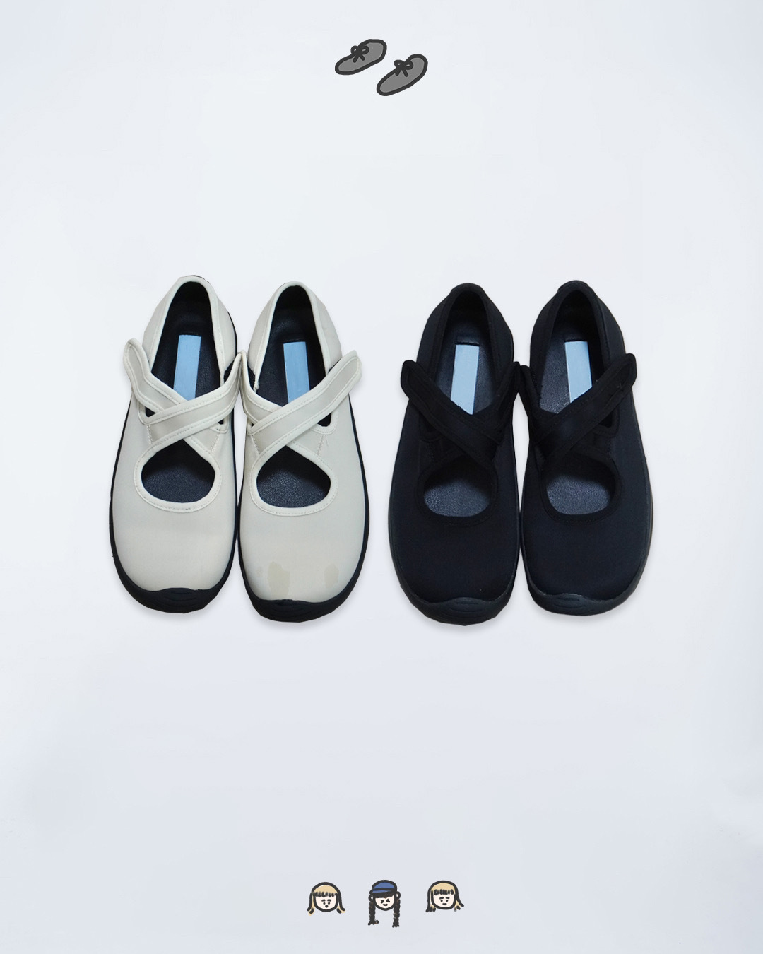 科技棉交叉帶忍者鞋