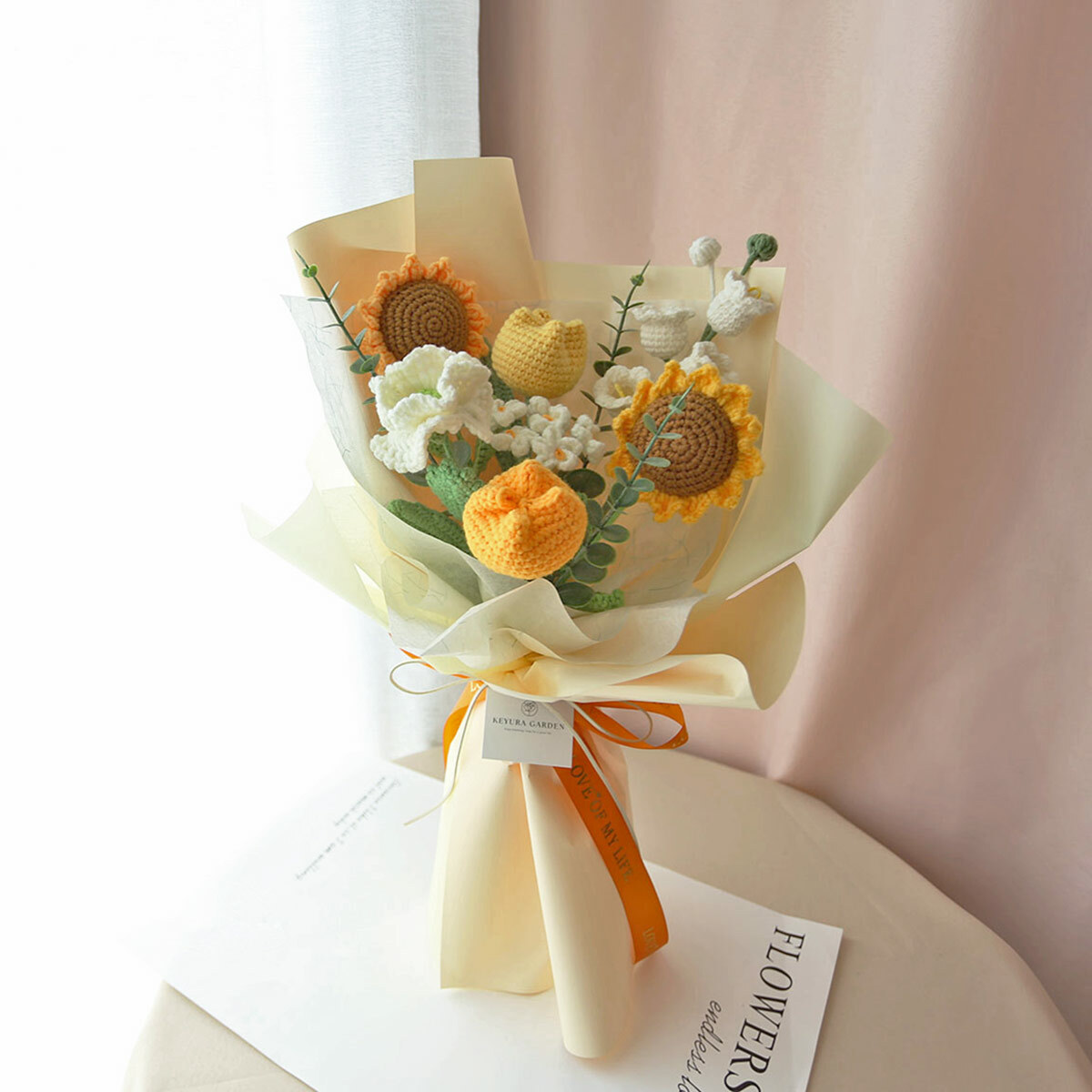 G23｜針織向日葵花束