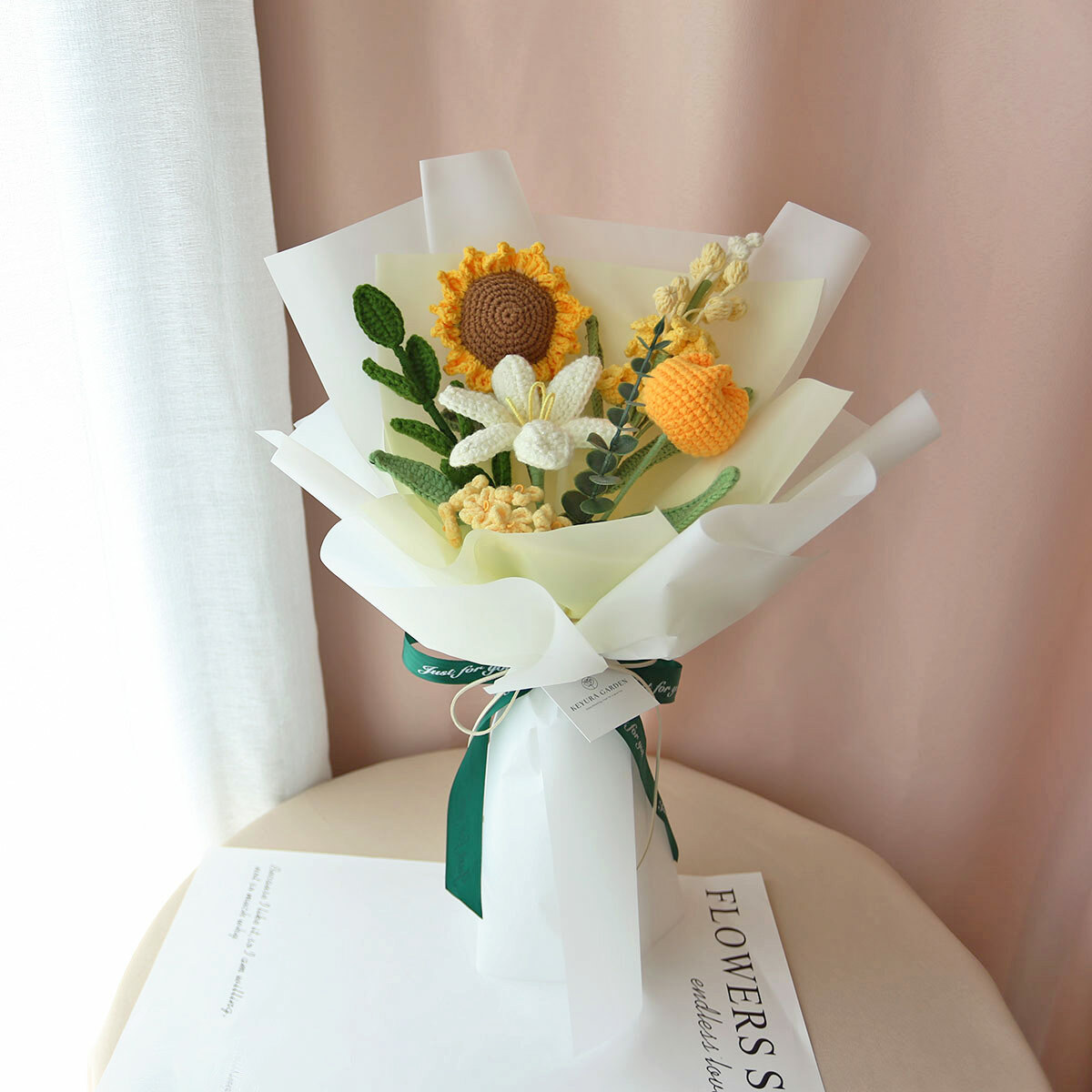 G23｜針織向日葵花束
