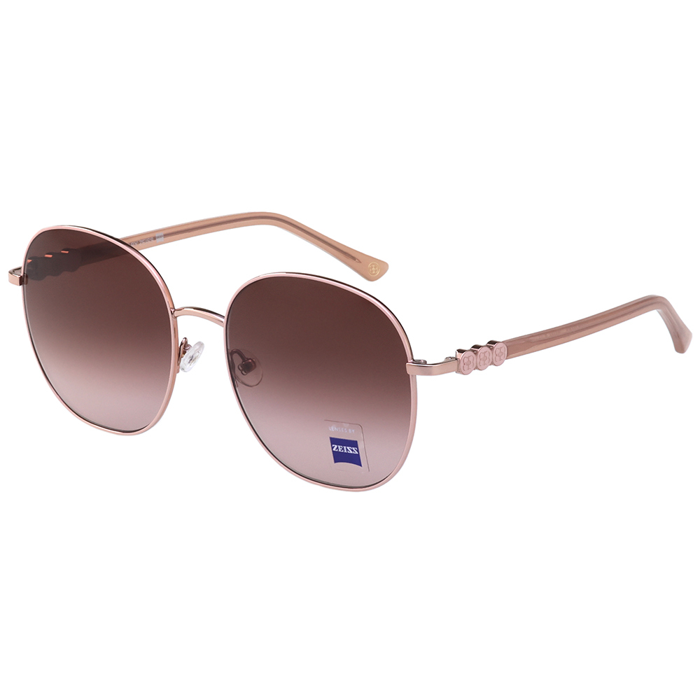 JC WU 墨鏡 太陽眼鏡(玫瑰金咖啡色脚)JC6008-3