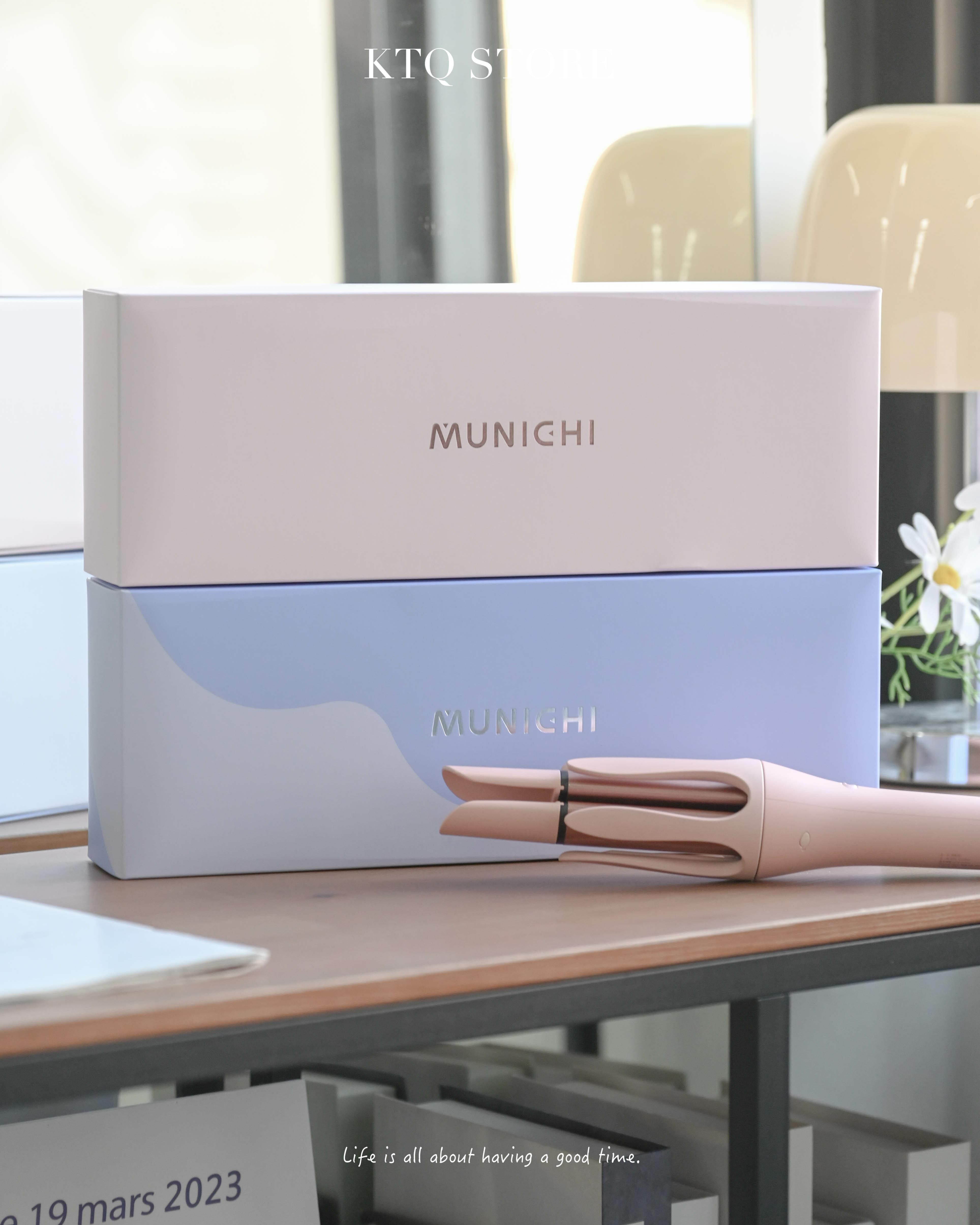 KTQ STORE ‧MR.Curler 水潤負離子溫控捲髮器 藕粉橘 / 奢華紫