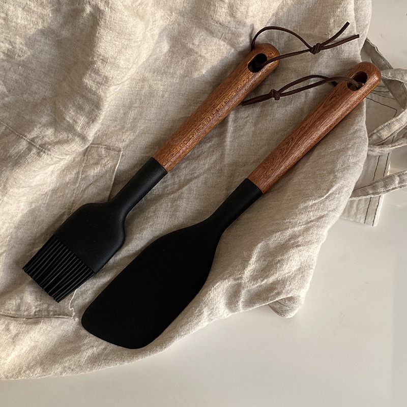 《3900》美式復古黑色實木手柄食品級烘焙用具