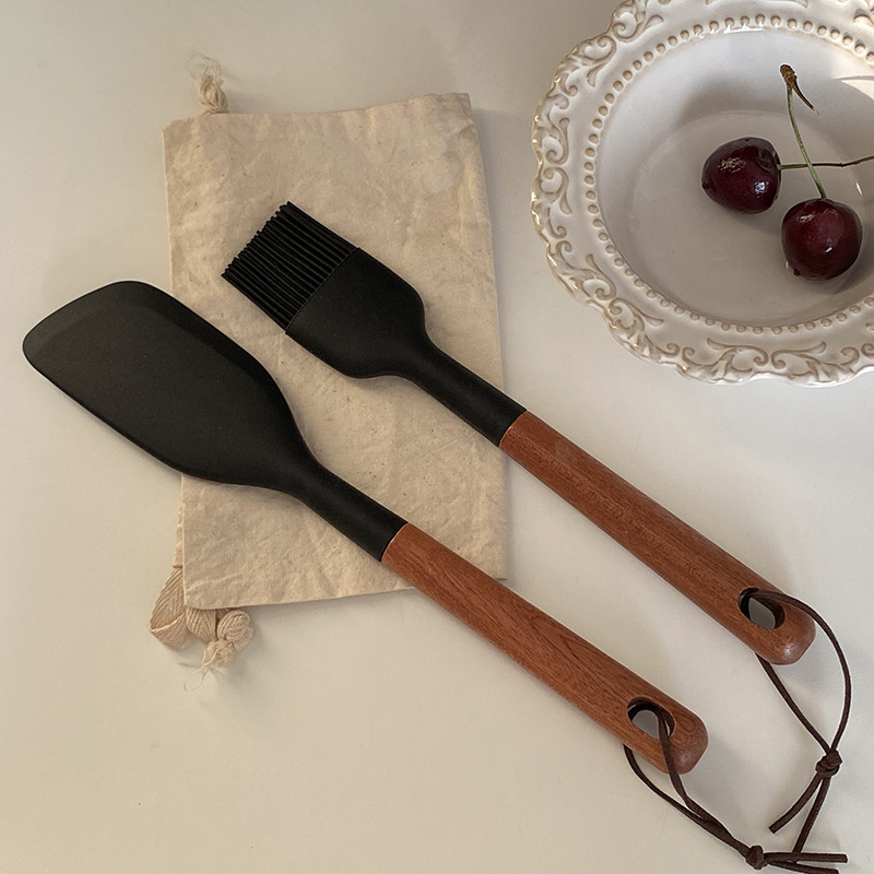 《3900》美式復古黑色實木手柄食品級烘焙用具