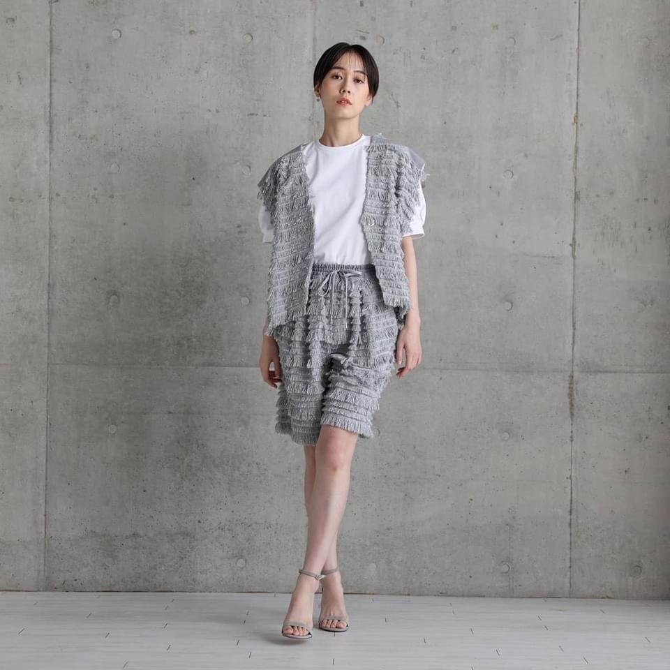 設計師羽毛造型短褲