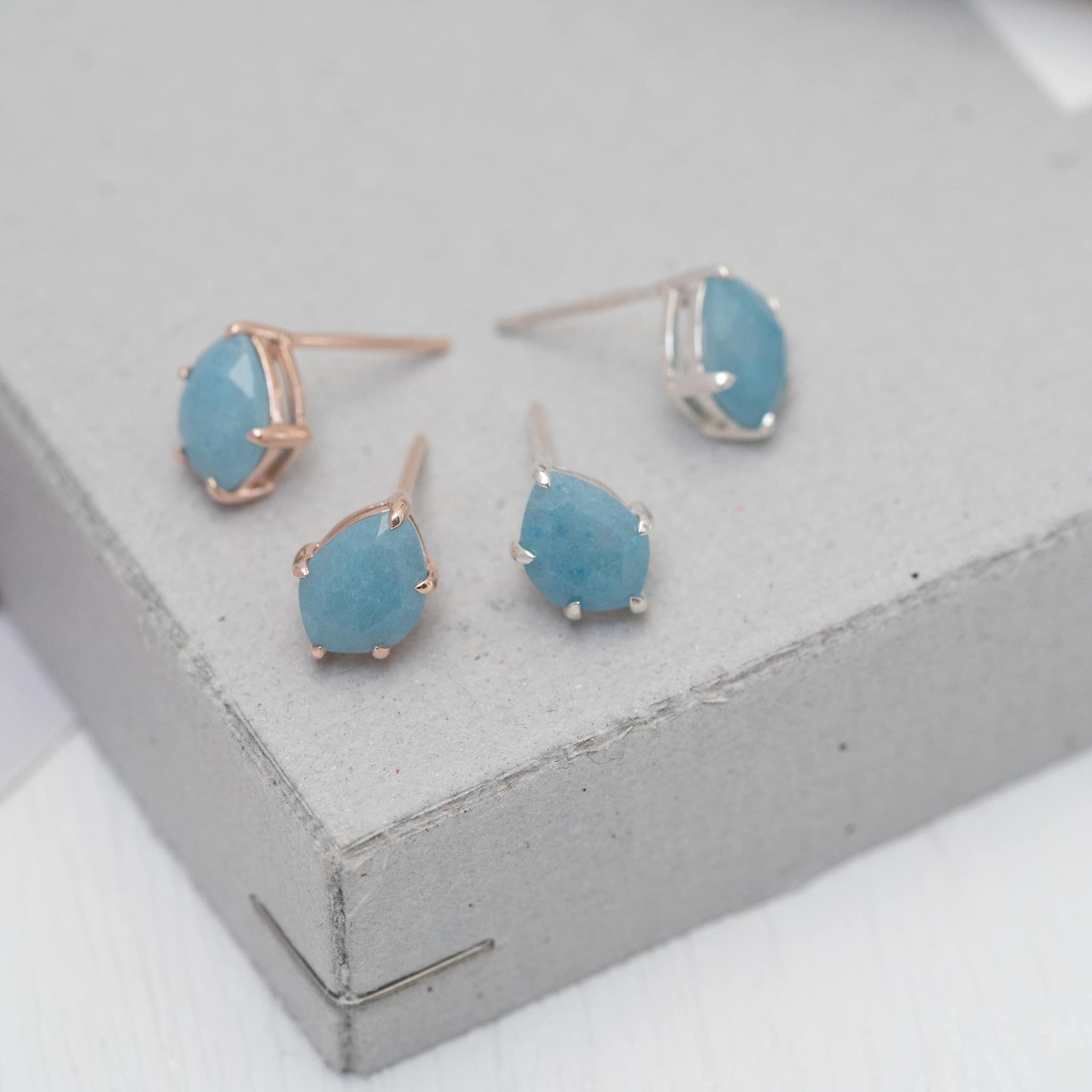 水滴型半寶耳環