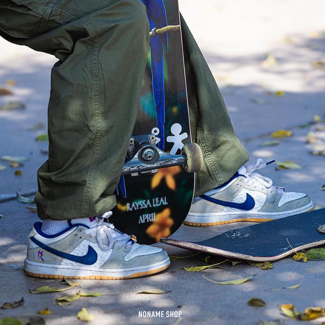 RAYSSA LEAL X NIKE DUNK LOW SB 聯名款 鴛鴦勾 焦糖底 白紫藍 (男款)