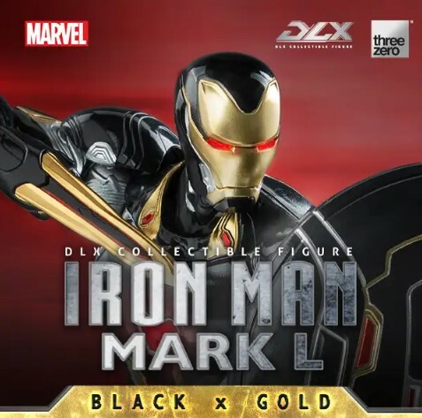 DLX Iron Man Mark 50 (Black X Gold) threezero is excite