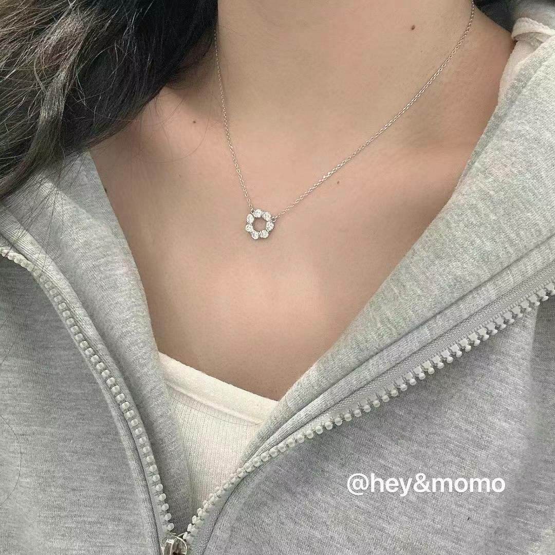 HM2401 Swarovski石 花型頸鏈