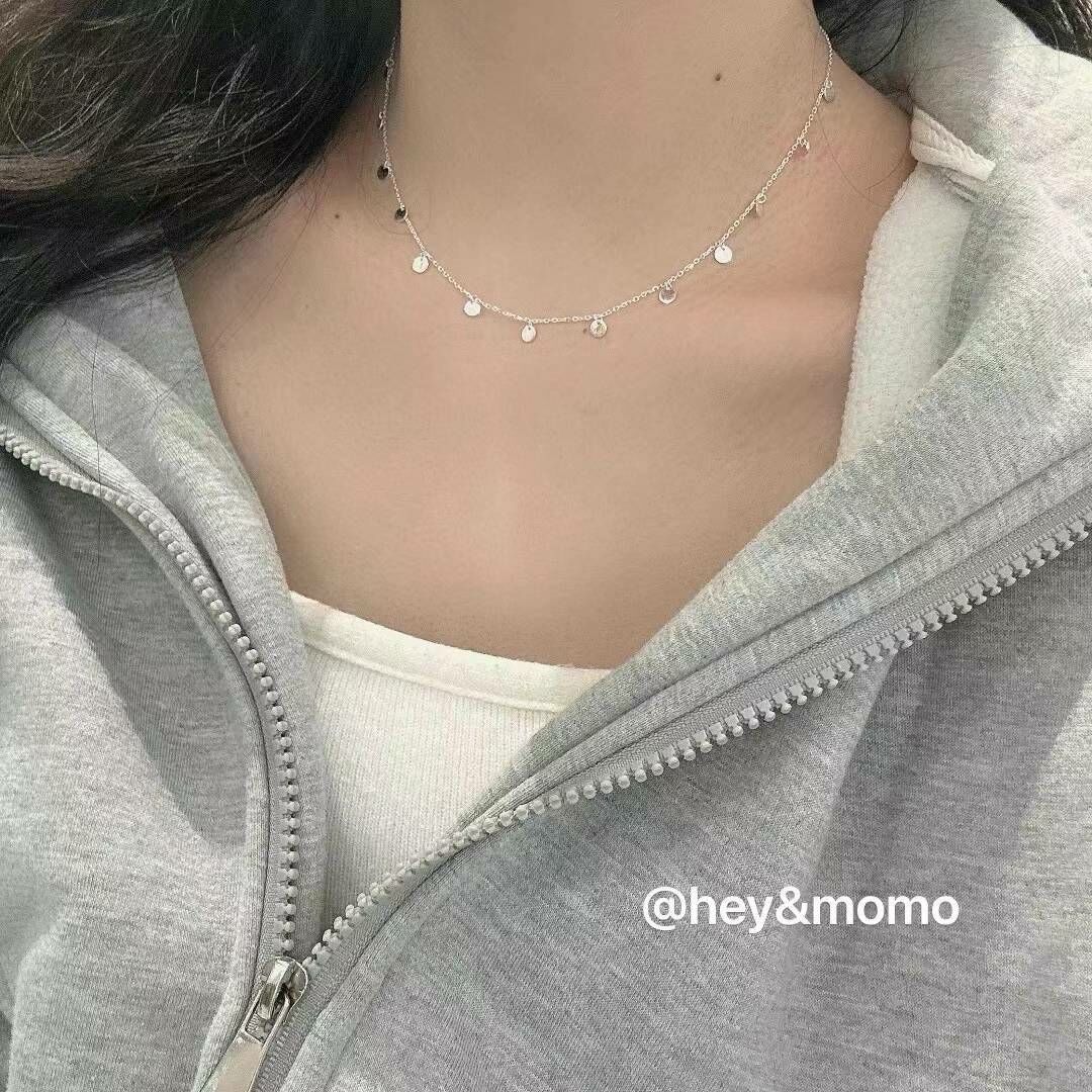 HM2402 小圓片球簡約鎖骨頸鏈