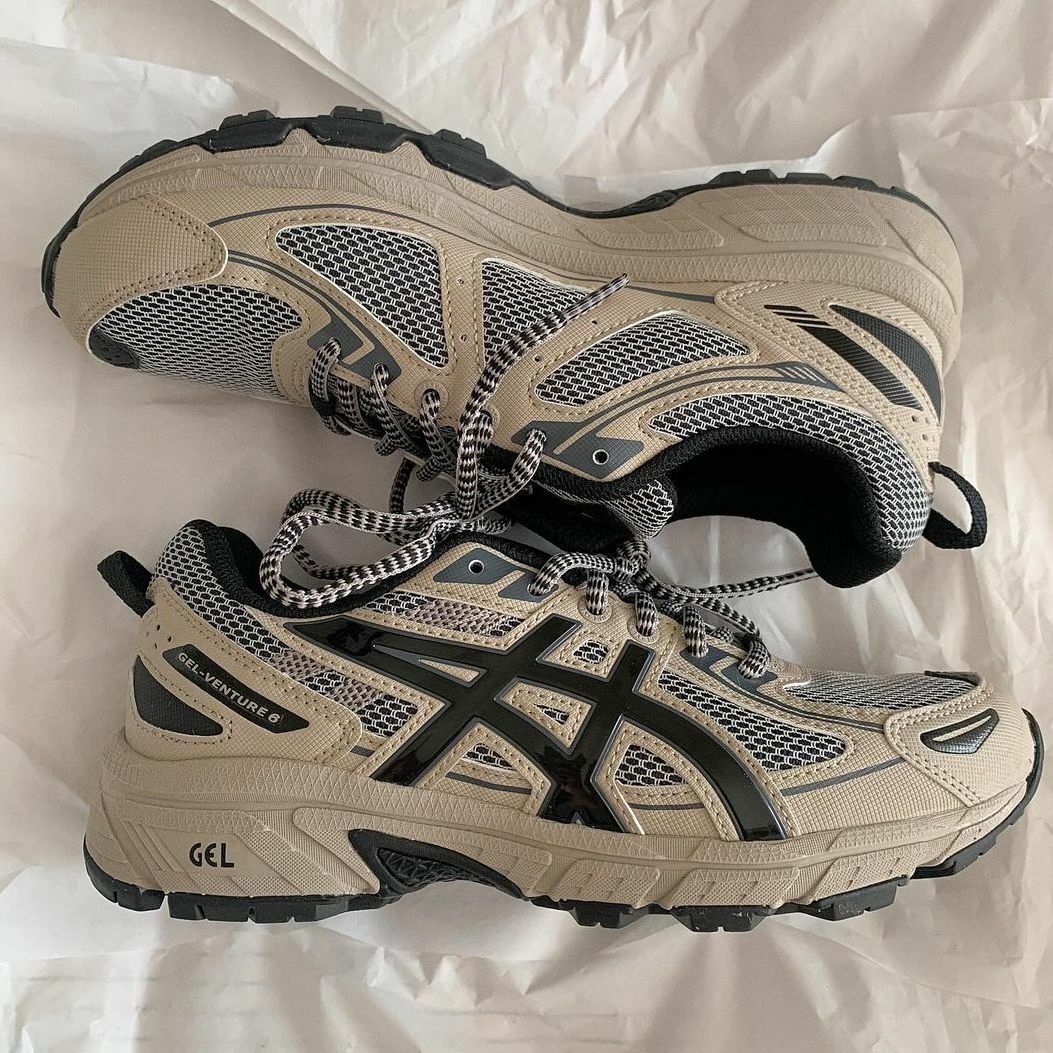 ASICS GEL-VENTURE 6 卡其色 黑色 大地色 男女鞋 1201A897-020 / 現貨