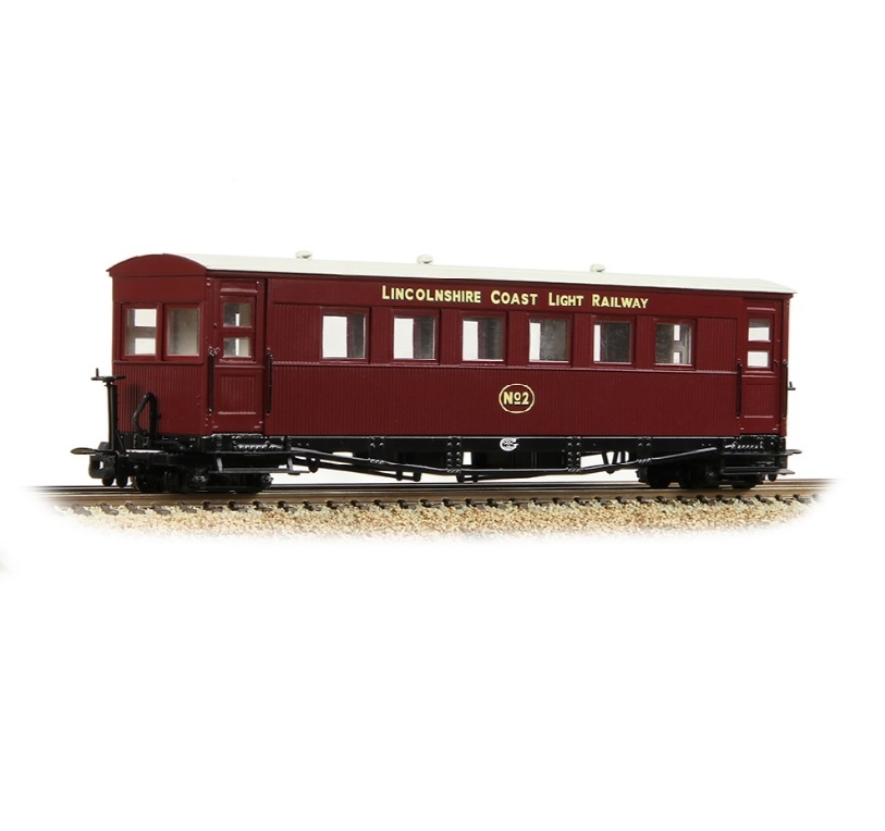 Bachmann 394-028  OO-9規 Gloucester Bogie Coach Lincolnshire Coast L.R. Maroon 客車廂
