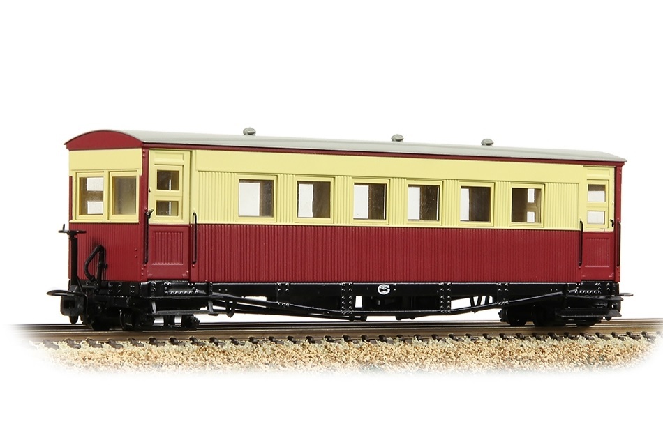 Bachmann 394-027 OO-9規 Gloucester Bogie Coach Lincolnshire Coast L.R. Crimson & Cream 客車廂