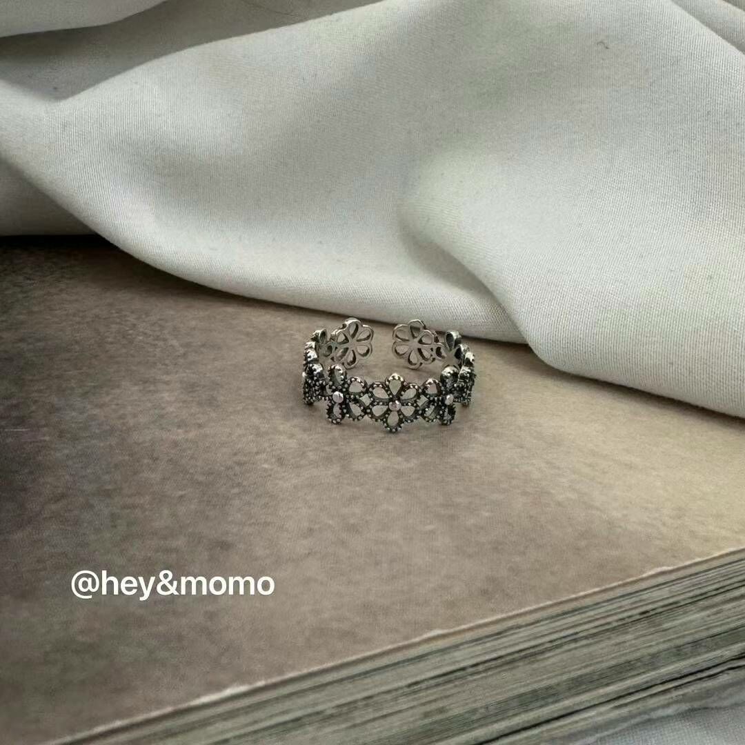 HM2410 甜美花朵鏤空戒指