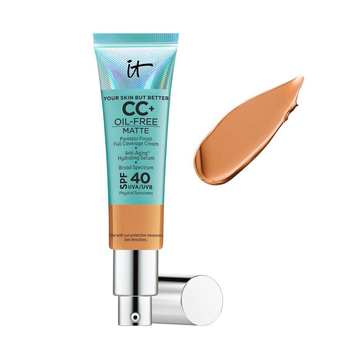 IT Cosmetics - 啞光無油全效遮瑕綠管CC霜粉底液 SPF40 #Tan 30ml