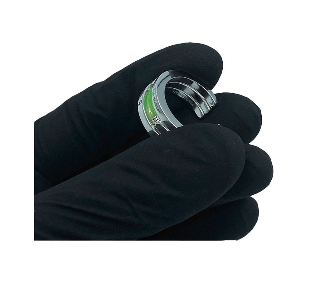 現貨|鍍銀液體三環組合開口戒指【ACSLE1】