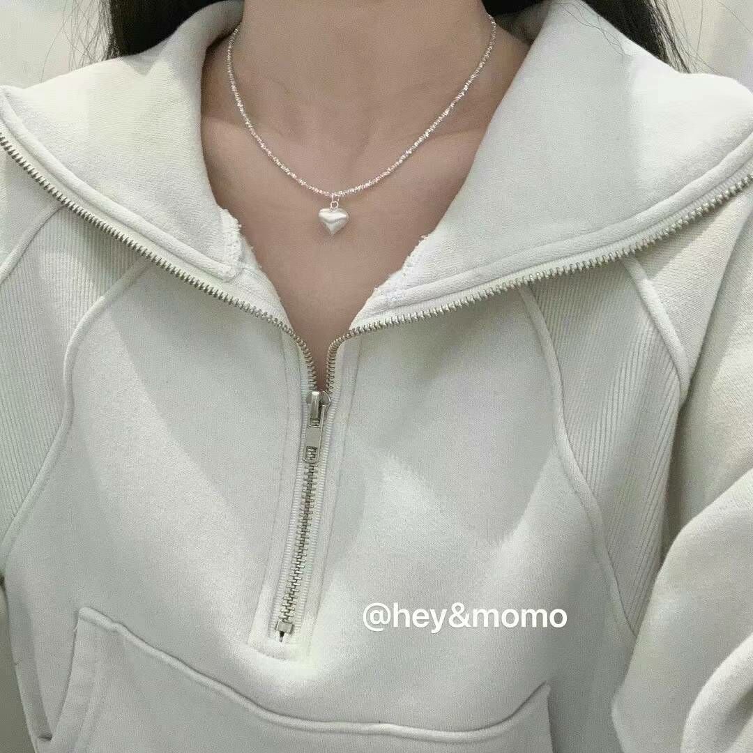 HM2420 碎銀愛心吊墜頸鏈