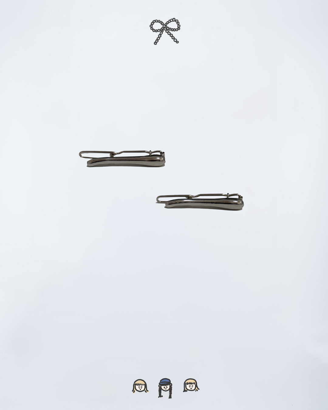 粗線條感銀色髮夾