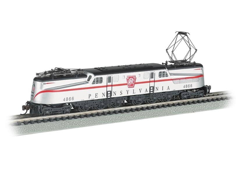 Bachmann 65254 N scale GG-1 - PRR #4866 - Silver w/Red Stripe Congressional'