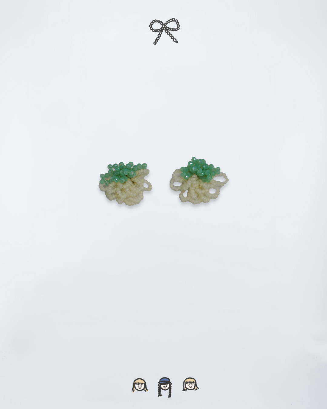 令面花束珠珠耳環