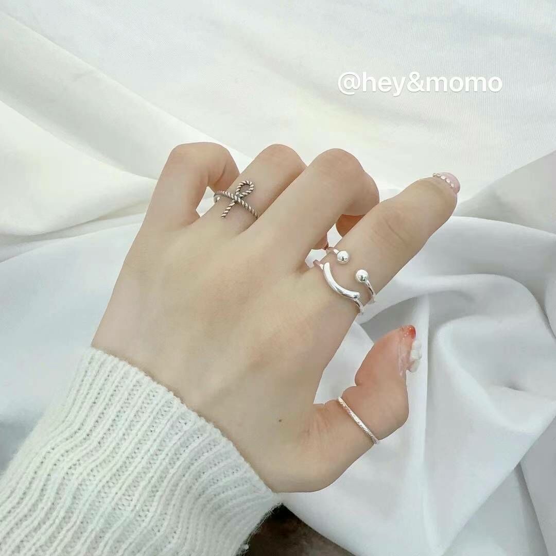 HM2430 晴天笑面簡約開口戒指