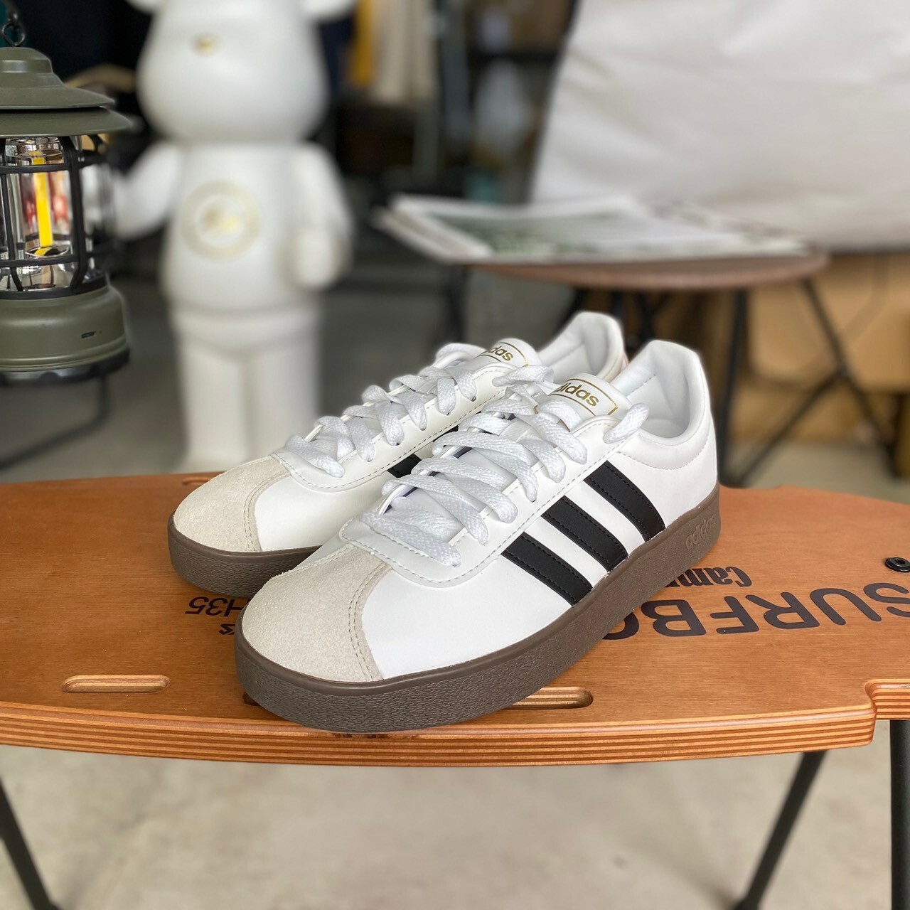 Adidas VL COURT 2.0 小森巴 復古休閒鞋 白色焦糖底 ID6015