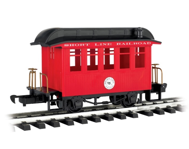 Bachmann 97089 G規 Li'l Big Haulers - Coach Short Line Railroad Red w/Black Roof 客車廂