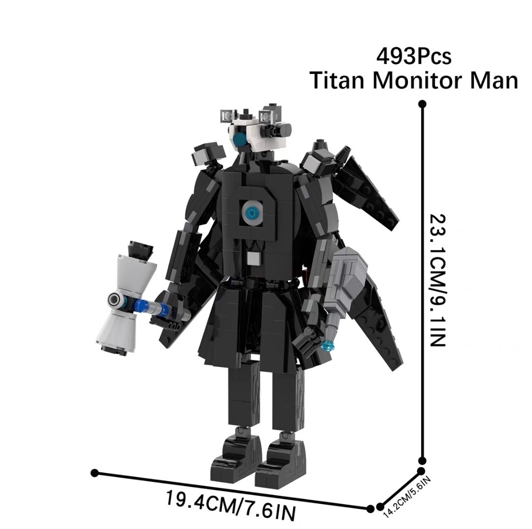 MOC Titan Moniter Man Skibidi Toilet Man Buildings Set Fit Lego NO BOX MOC1334