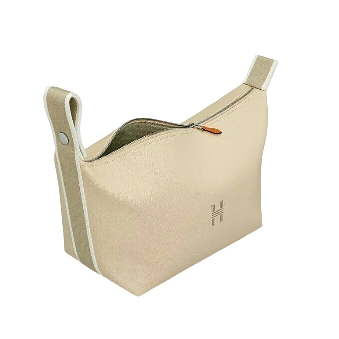 全新HERMES 飯盒包 大碼米白色帆布 Bride-a-Brac case, large model #BRAND NEW #香榭站正品