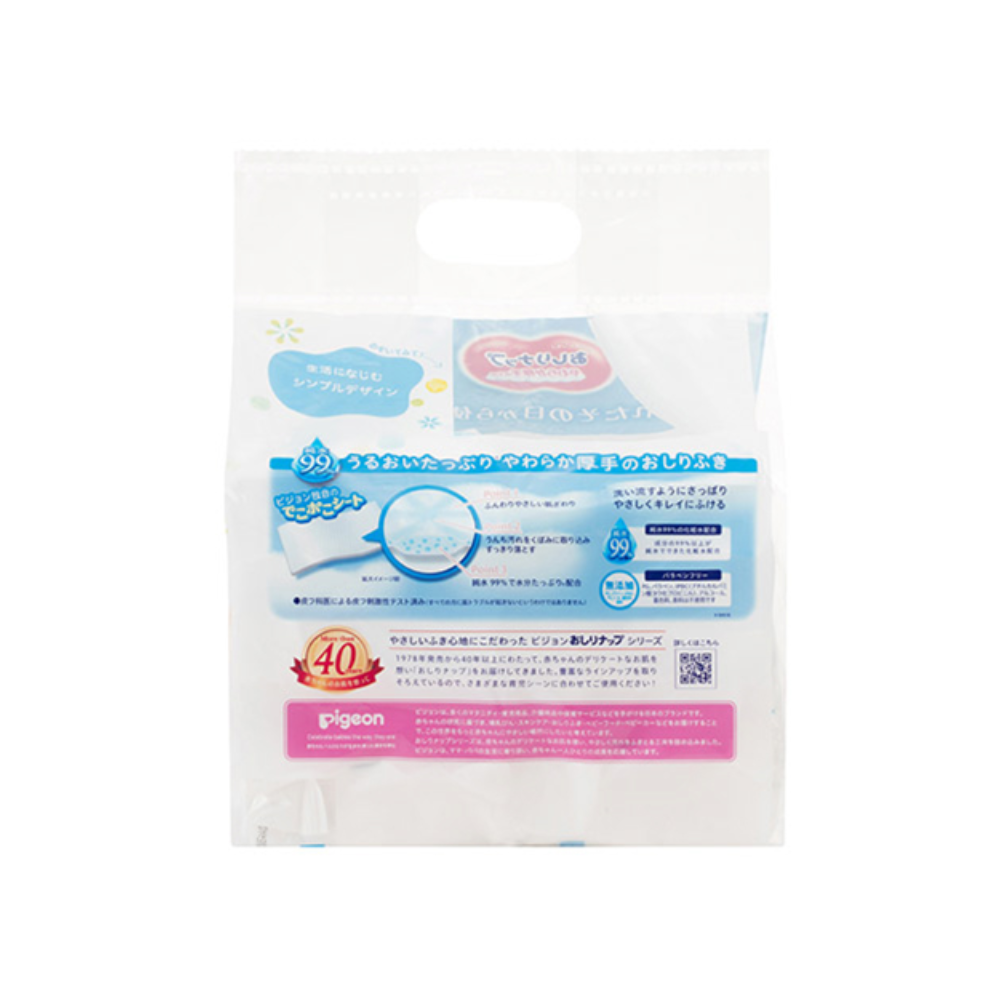Pigeon made in Japan soft and thick 99% pure water wet wipes 80 sheets 6 pack