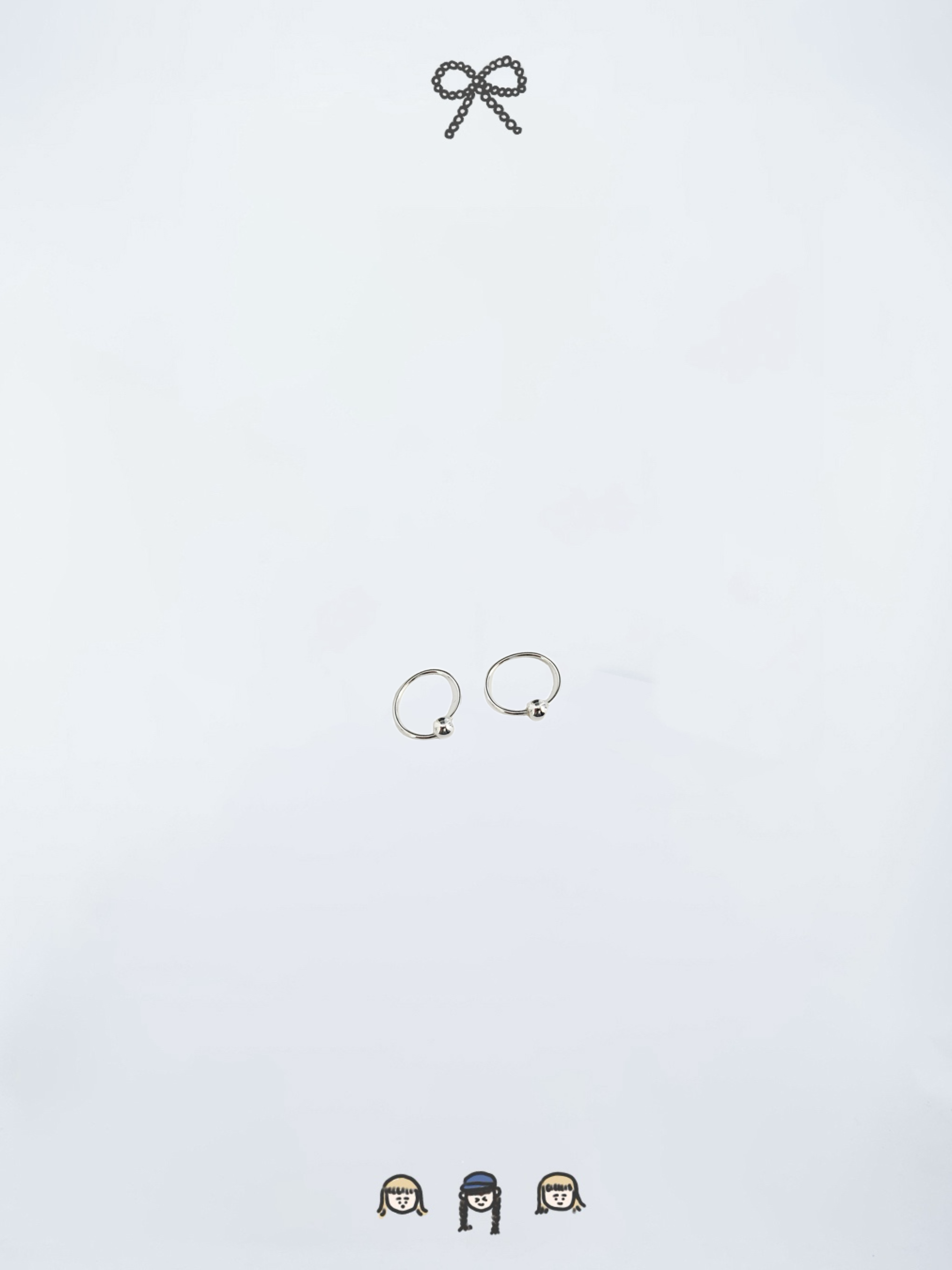 925純銀小珠圈環