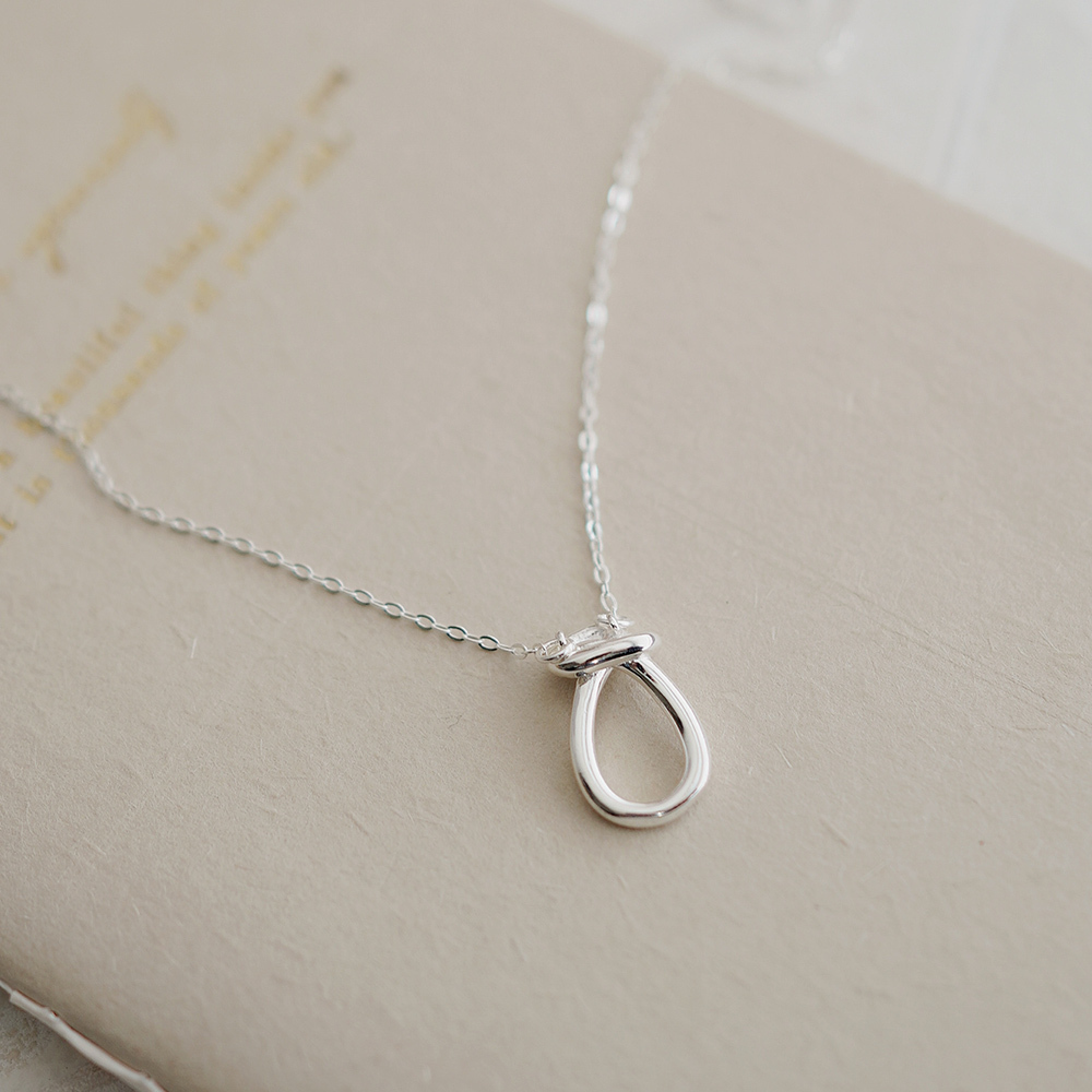 繫一個結純銀項鍊/SN926 | 情人節禮物 簡約 質感項鏈 女生鎖骨鍊