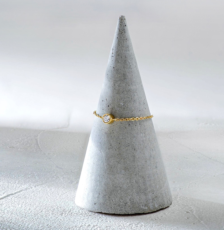 鑽石18K滾珠錬戒