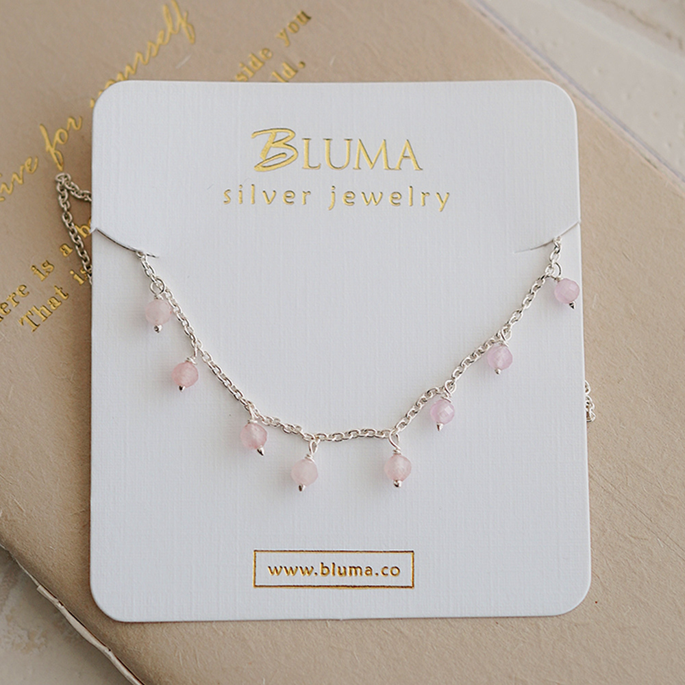 粉晶巴黎女人純銀手鍊項鍊/SB070/SN925| 優雅 水晶 手鏈 鎖骨鏈 情人節禮物