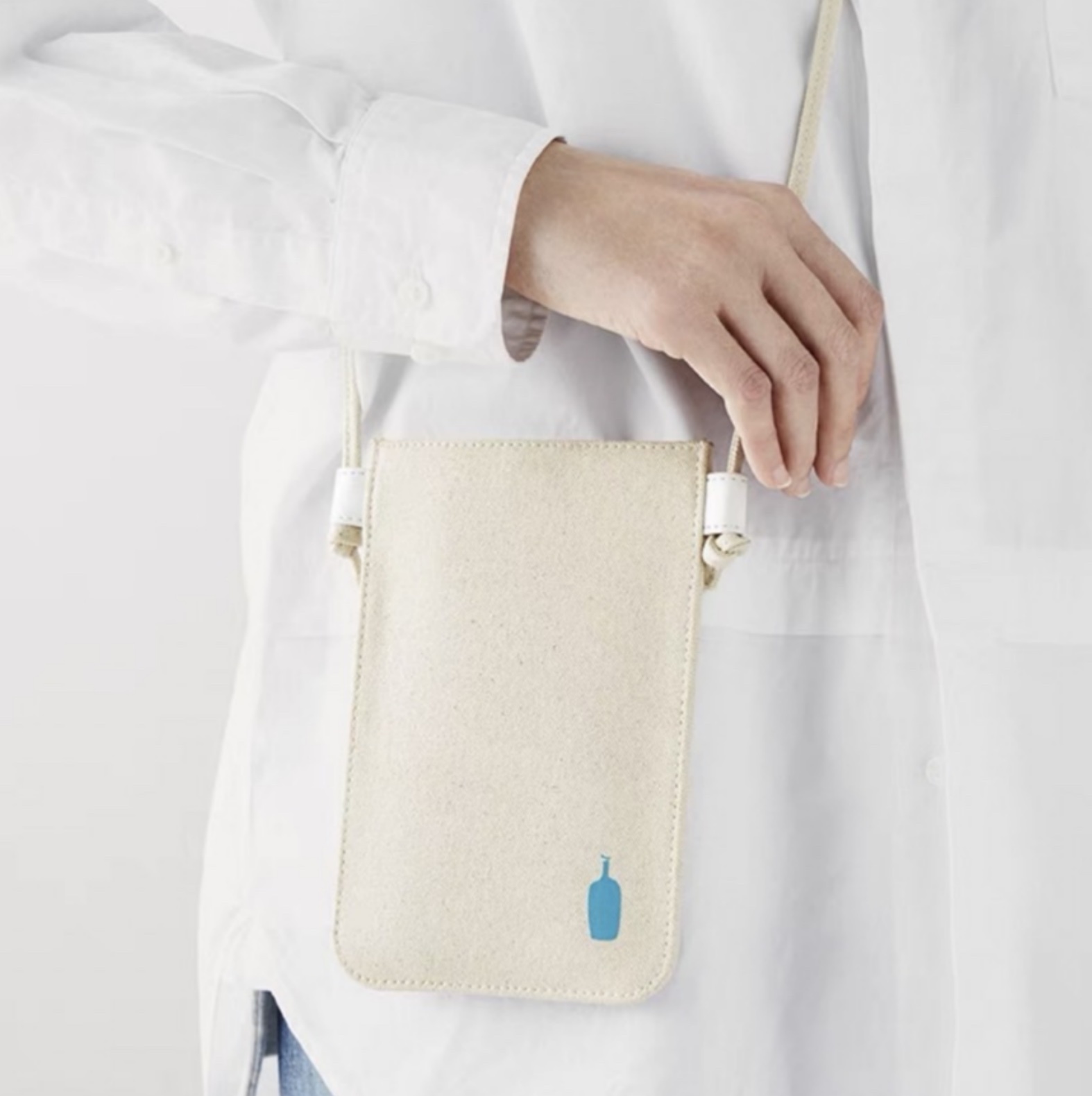 【24H出貨】Blue Bottle 100%特厚有機棉斜背包