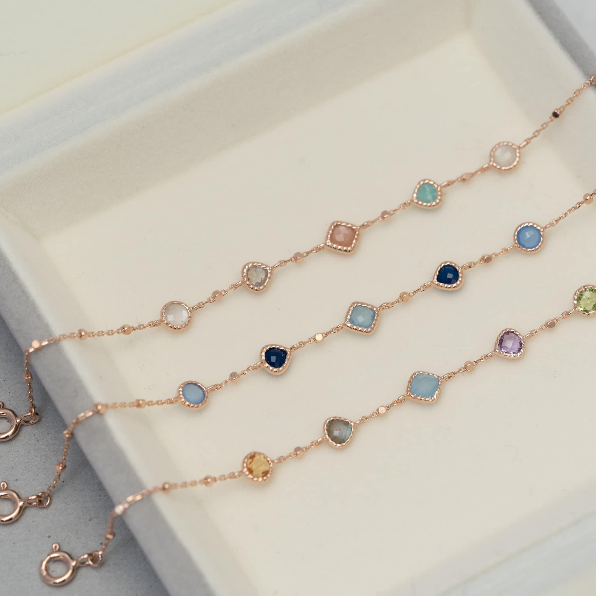 多石幼身手鏈-主石藍玉髓