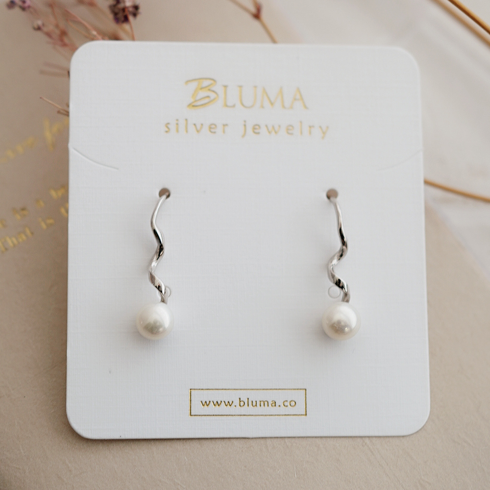 給愛麗絲的珍珠純銀耳環(淡水珍珠)/SE612 | 優雅 垂墜耳勾 高質感女生禮物 畢業禮物 七夕